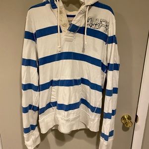 Vintage made in USA Abercrombie and Fitch striped hoodie, XL, good condition